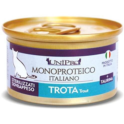 Unipro Unicamente Sterilizzati Trota 85gr Monoproteico Lattina Unipro Unicamente Sterilizzati Trota 85gr Monoproteico Lattina